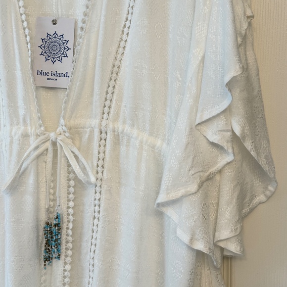 NWT Blue Island BEACH White Coverup - Picture 3 of 16